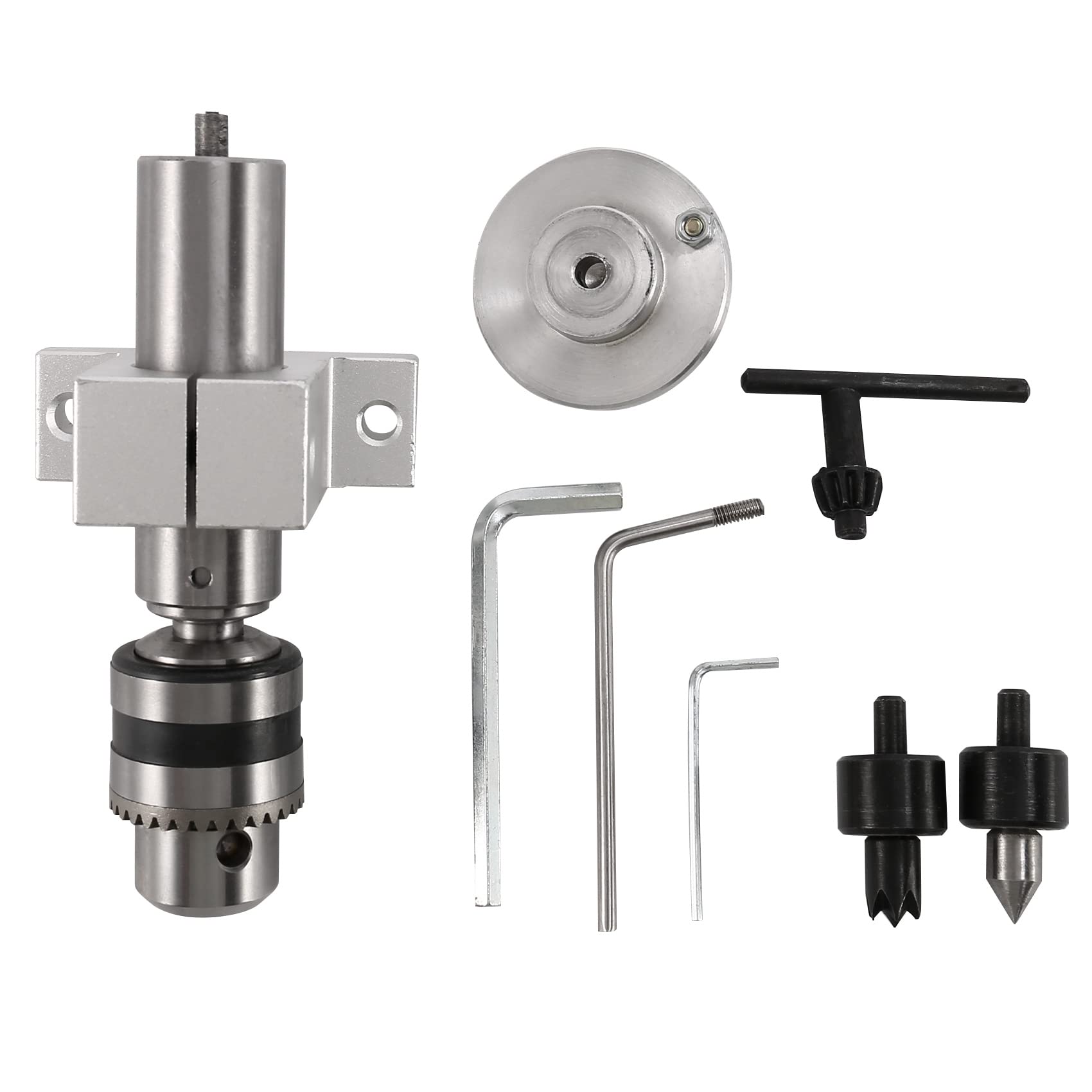 Multifunction Drilling Tailstock Live with for Mini Lathe Machine Revolving Centre DIY Accessories Woodworking