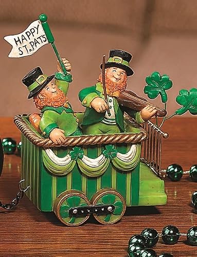Fun Express Leprechaun Blarney Express Tabletop Train - St. Patrick's Day Home Decor - 3 Piece Set - Green — view 6