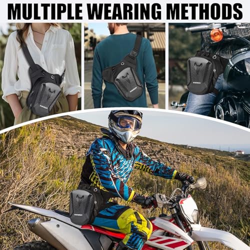 Bolsa táctica de tanque y muslo para moto resistente a salpicaduras 7