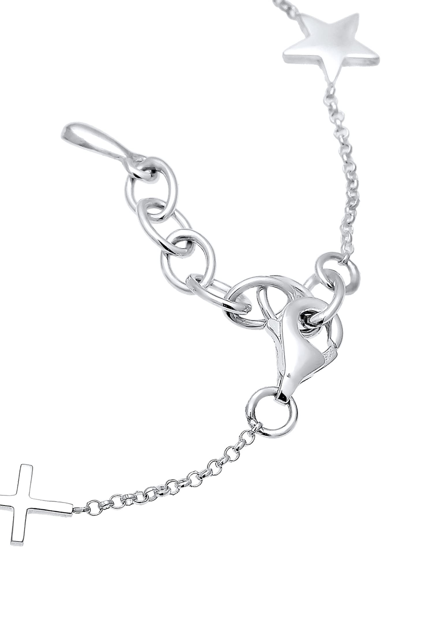 Elli Damen Armband Kreuz Herz Infinity Anker Stern Anhänger in 925 Sterling Silber