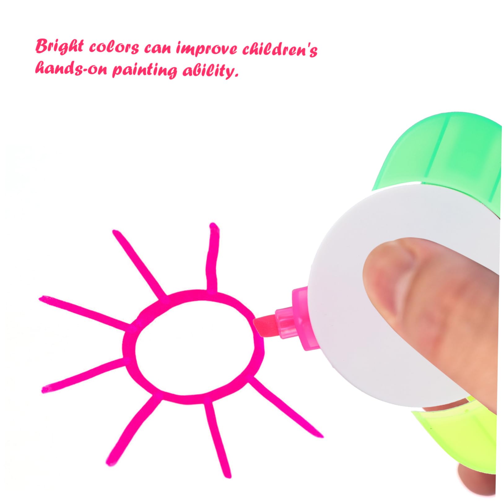 HOMSFOU 3 Set Evidenziatori Fluorescenti Colorati Per Scuola E Ufficio Leggeri E Compatti Per Creatività 5 Pezzi * 3