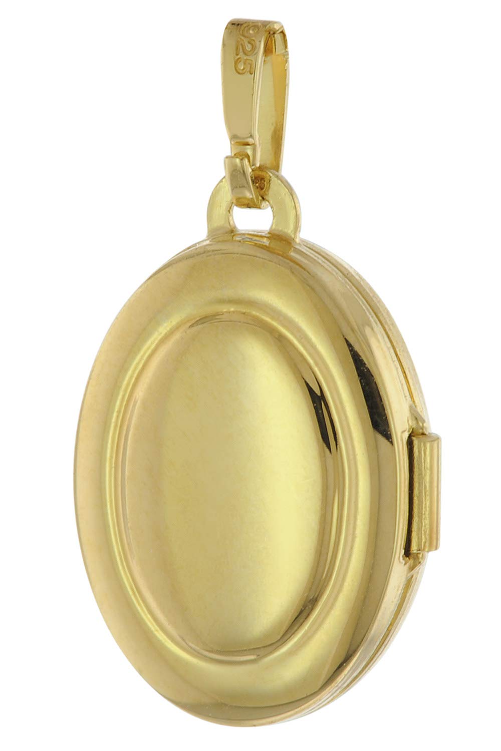 trendor Medaillon mit Damen-Kette Gold auf Silber 925 75727 | zauberhaftes Silber-Medaillon für Damen, zeitloser Silberschmuck für Frauen, tolle Geschenkidee