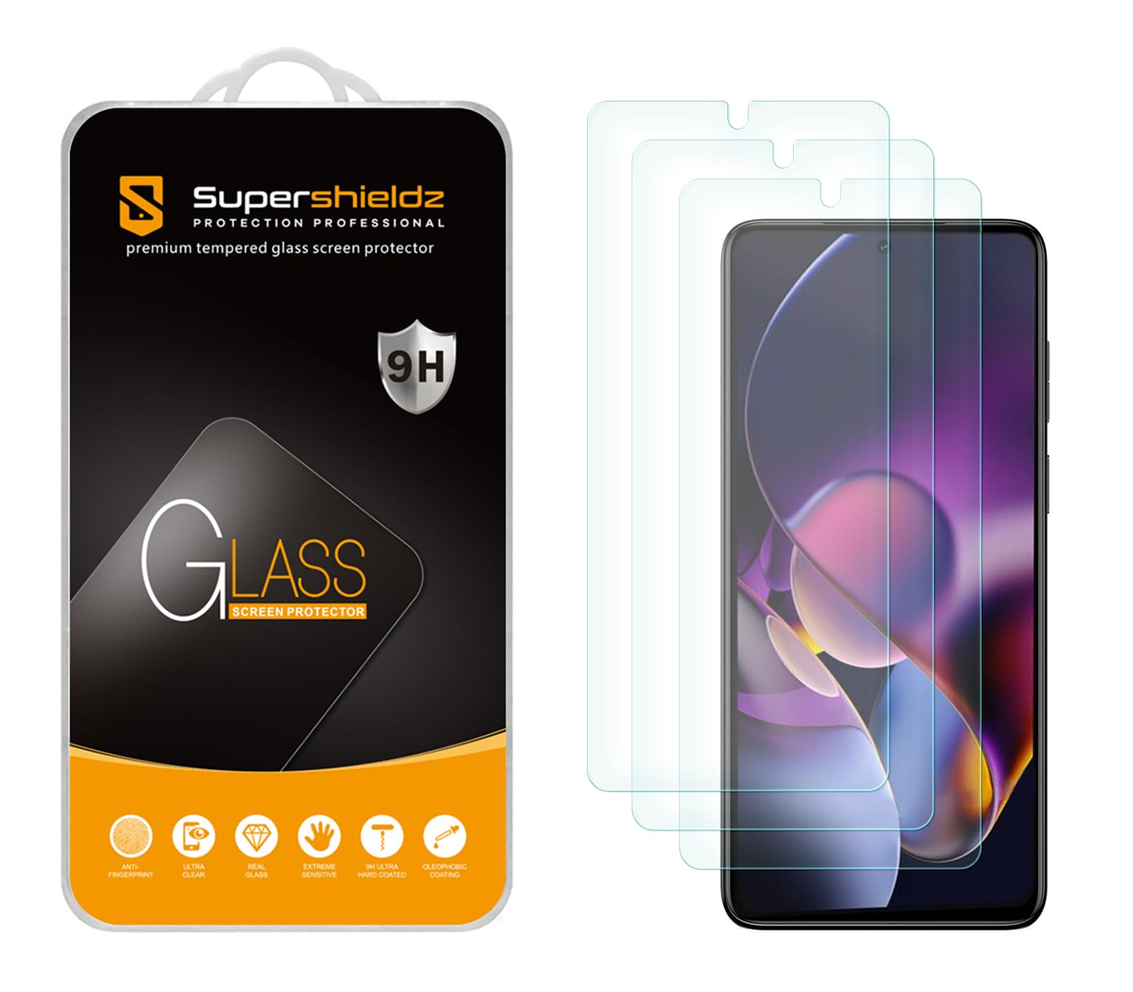 Supershieldz (3 Pack) Designed for Motorola Moto G Stylus 5G (2024) [Not Fit for 2023/2022/2021/2020 Version] Tempered Glass Screen Protector, Anti Scratch, Bubble Free