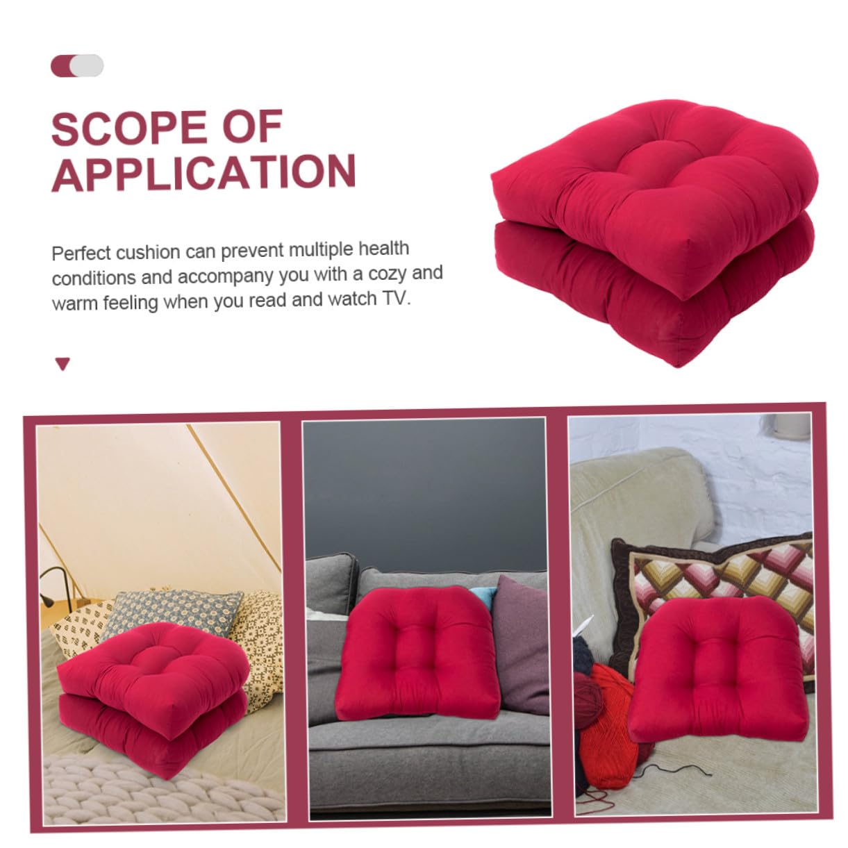 NUOBESTY 2pezzi Cuscini Per Sedie in Vimini Forma Di u Da Cuscini Decorativi Per Sedili Da Esterno e Interno Imbottitura Confortevole Per Poltrone Da Giardino e Divani in Rattan
