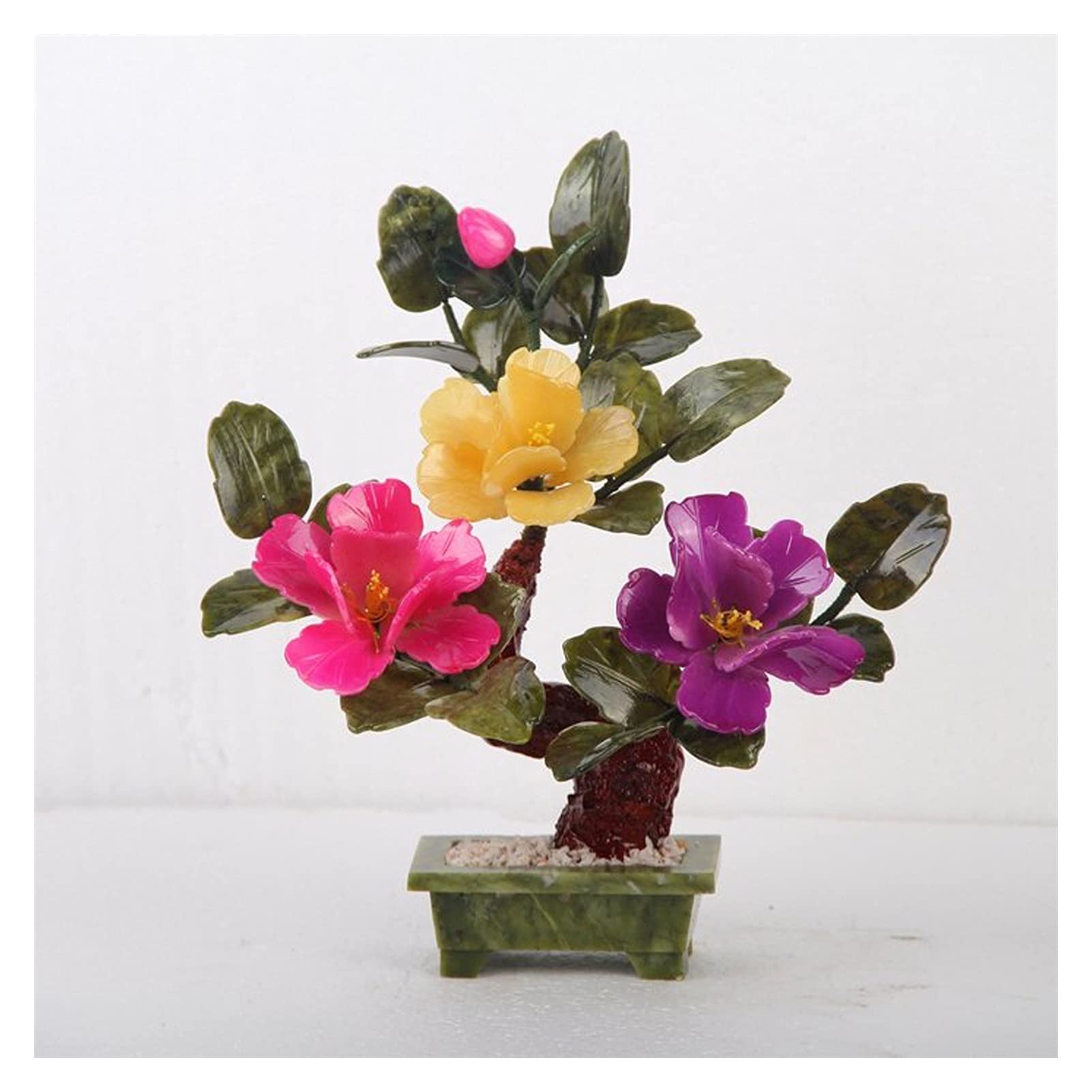 Piante Finte 1 Confezione Piccolo Albero Bonsai Artificiale Ornamenti Naturali di Giada di Alta qualità Ricchi Ornamenti di Peonia per La Decorazione Dell'interno della Casa Bonsai Artificiali