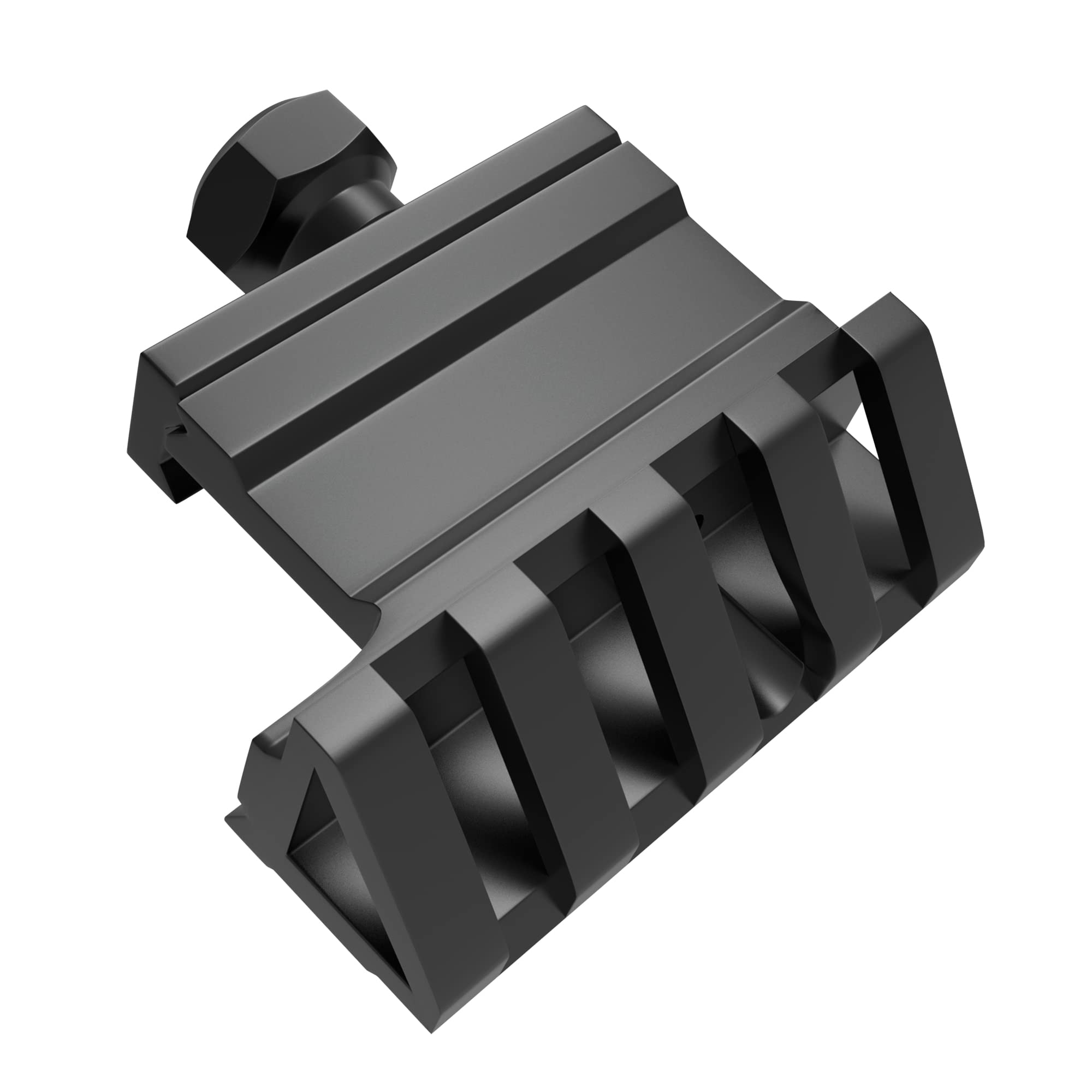 TPO 45 Degree Offset Mount Low Profile Picatinny Offset Mount for Flashlight Laser Sights Optics (4 SLOT-1PC-BLACK) MT4502-4