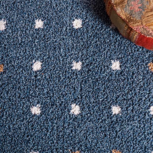 Tapete SAFAVIEH Calico Shag 160x90 cm Azul y Marfil miniatura 6