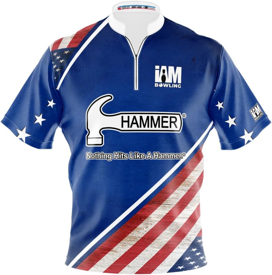 Logo Infusion Dye-Sublimated Bowling Jersey (Sash Collar) - I AM Bowling Fun Design 2029-HM - Hammer