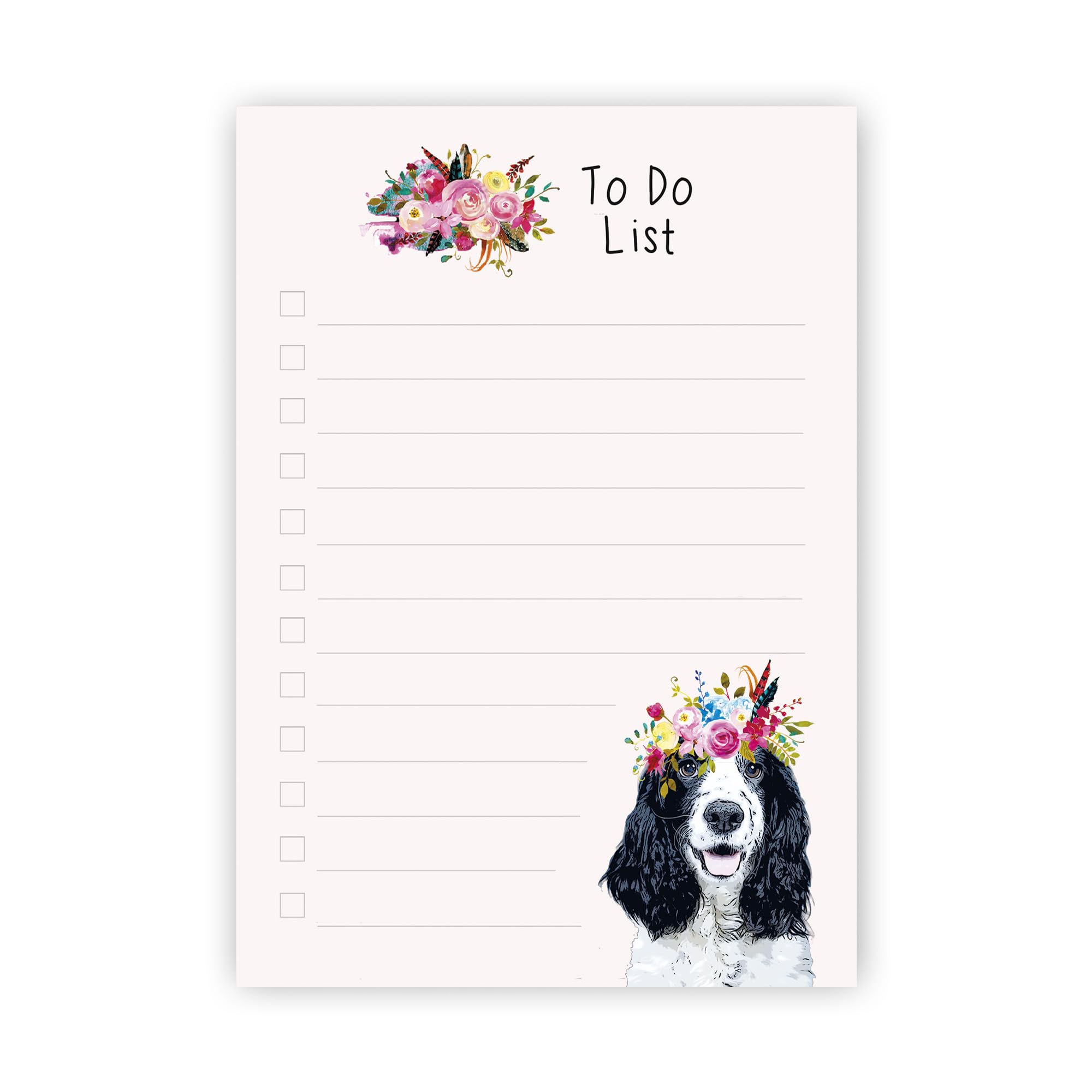 Curled Up Cocker Spaniel To Do List Notepad, A6 50 Tear Off Pages, Cocker Spaniel Gifts, Notes Organiser