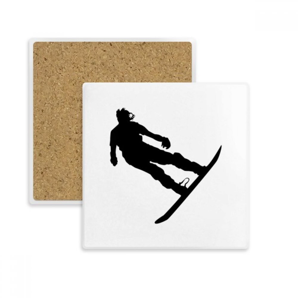 Porte-tasse de ski en pierre absorbante au design multicolore