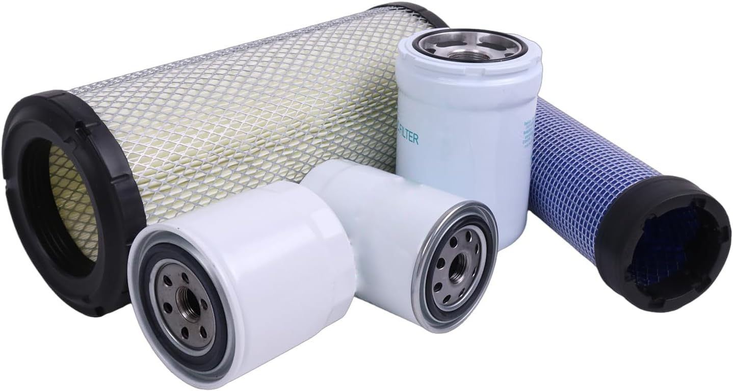 JZGRDN Filter Kit Compatible with Kubota SVL75-2 (SN 26158 & Above) Skid Steer Loaders