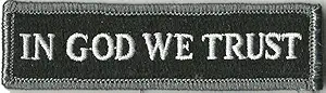 Gadsden and Culpeper - 1 x 3 3/4" Black Morale Patch - In GOD We Trust