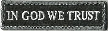 Gadsden and Culpeper - 1 x 3 3/4" Black Morale Patch - In GOD We Trust
