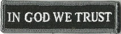 Gadsden and Culpeper - 1 x 3 3/4" Black Morale Patch - In GOD We Trust