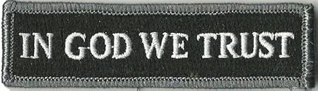 Gadsden and Culpeper - 1 x 3 3/4" Black Morale Patch - In GOD We Trust