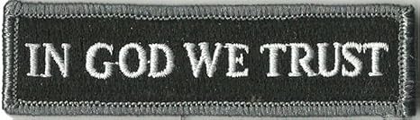 Gadsden and Culpeper - 1 x 3 3/4" Black Morale Patch - In GOD We Trust
