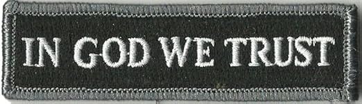 Gadsden and Culpeper - 1 x 3 3/4" Black Morale Patch - In GOD We Trust