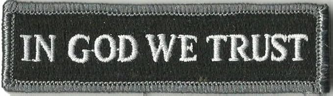 Gadsden and Culpeper - 1 x 3 3/4" Black Morale Patch - In GOD We Trust