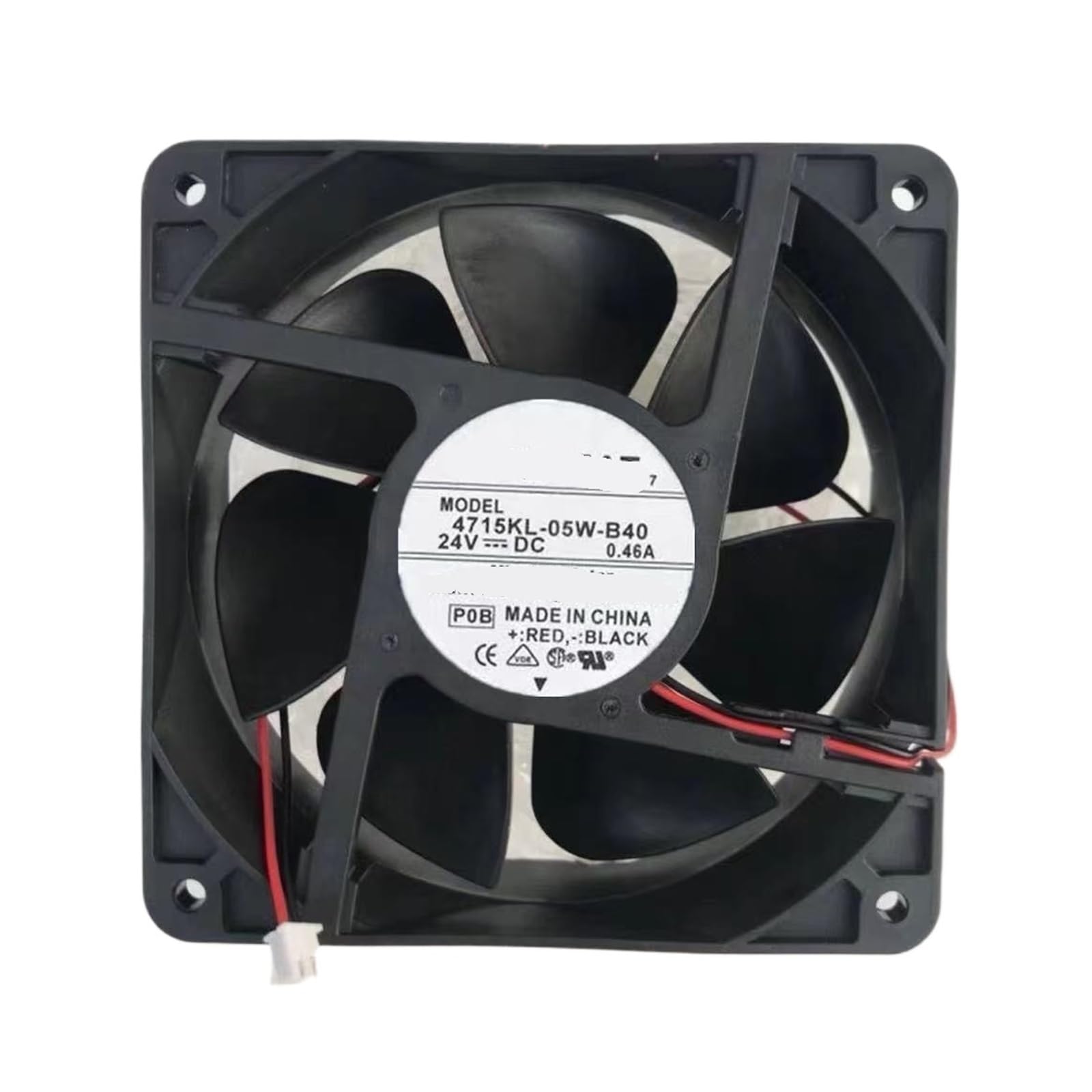 PEQYUACTE 4715KL-05W-B40 4715KL-05W-B49 120x120x38mm 24V 0.46A Dual Ball 3200RPM 118CFM Industrial Fan(2-wire)