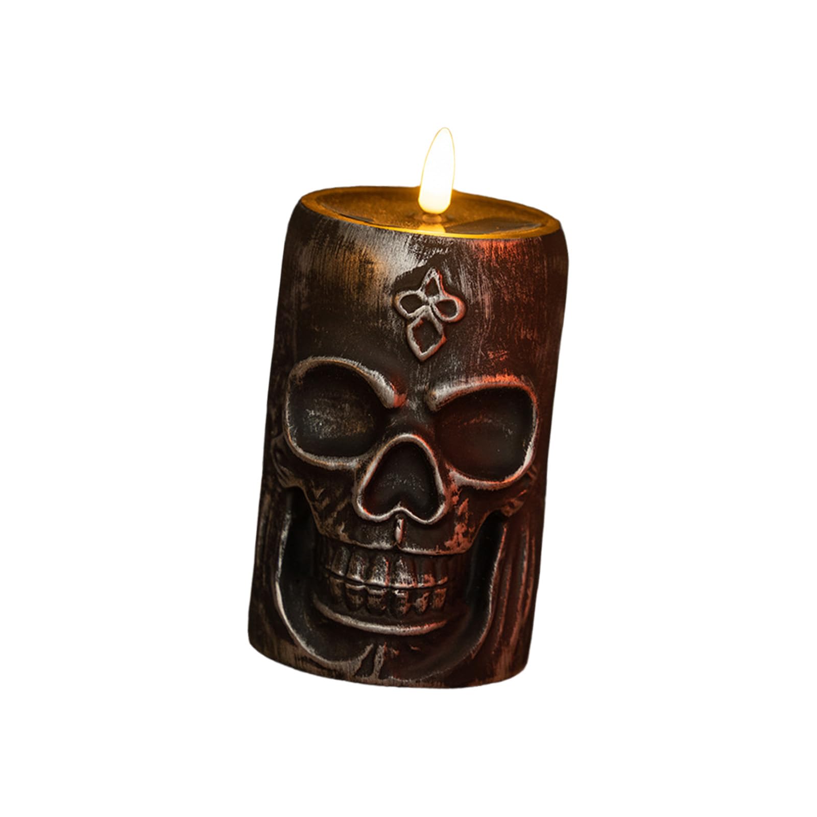 Buxuaaaa A Buxuaaa Halloween Skull Lamp With Multicolored Led Lights For Party Home Decoration Battery Operated Night Light Halloween Skull Lamp