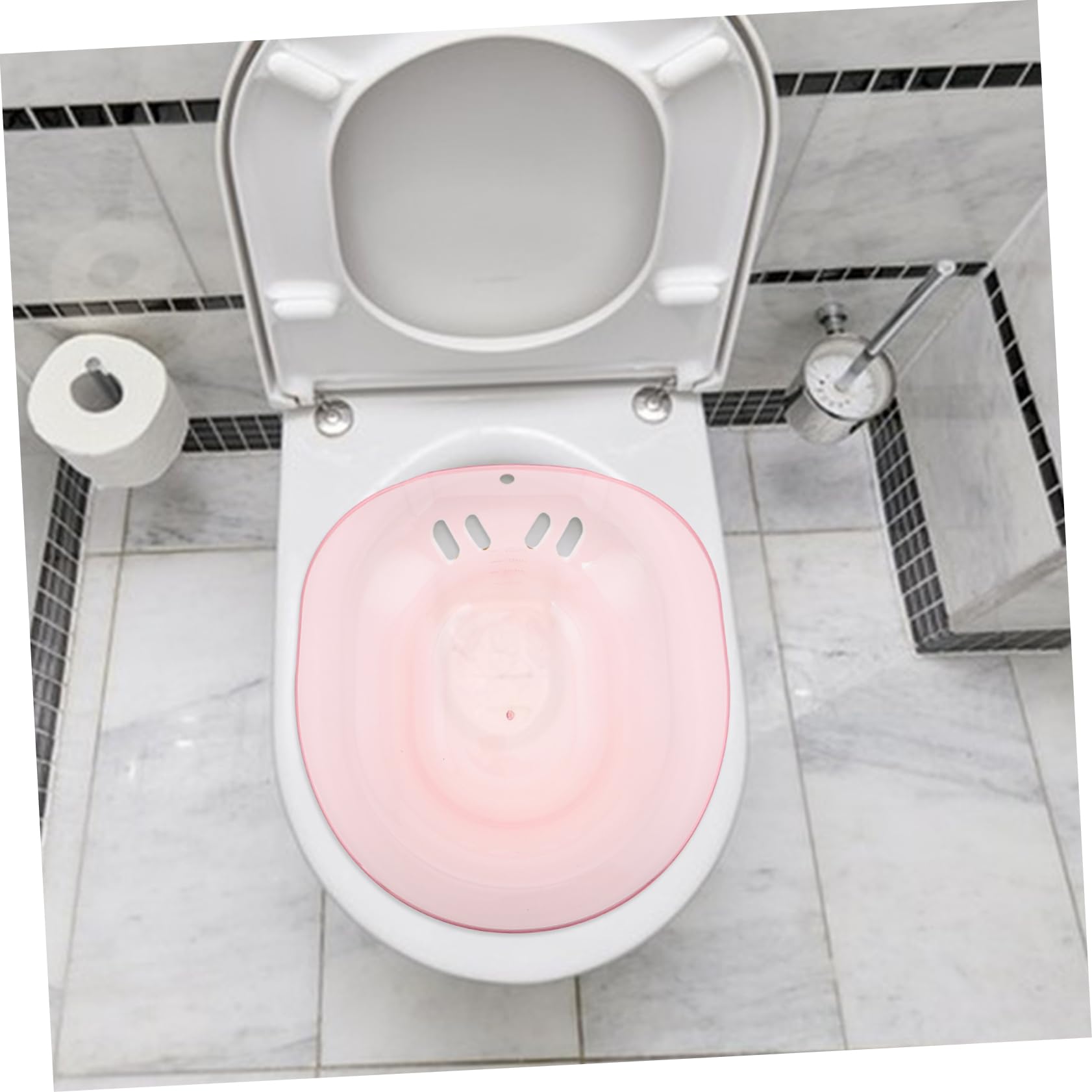 Ipetboom Vasca da Bagno Semicupio Post-partum Rosa Design Ergonomico per Sedile Wc, Multiuso per Terapia Perineale e Igiene Femminile, Adatta a Casa, Ospedali e Assistenza Anziani