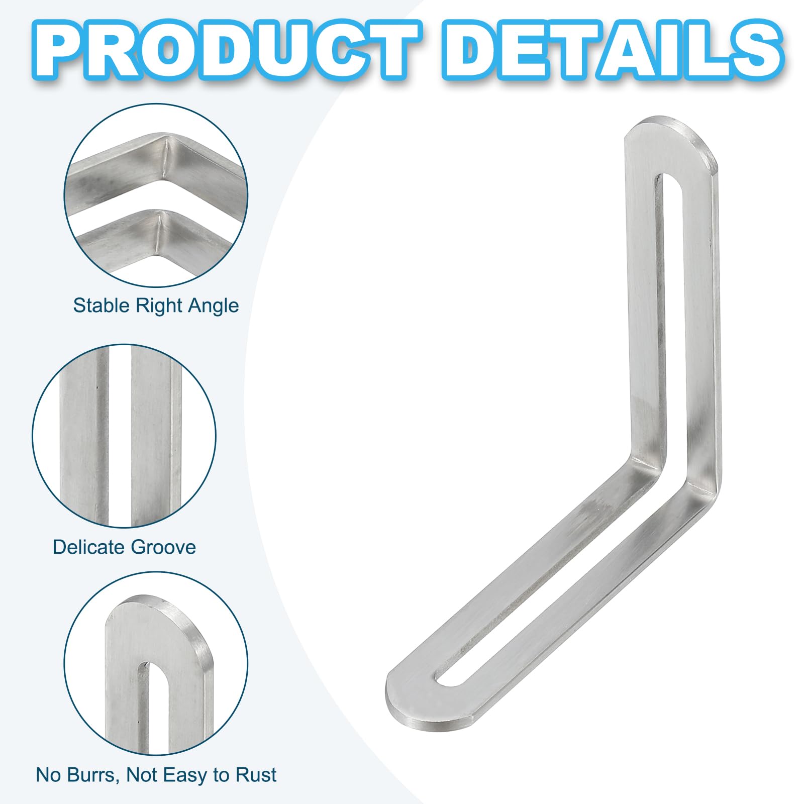 PATIKIL 3 3/20" Adjustable L-Shape Corner Brace with Slot - Image 3