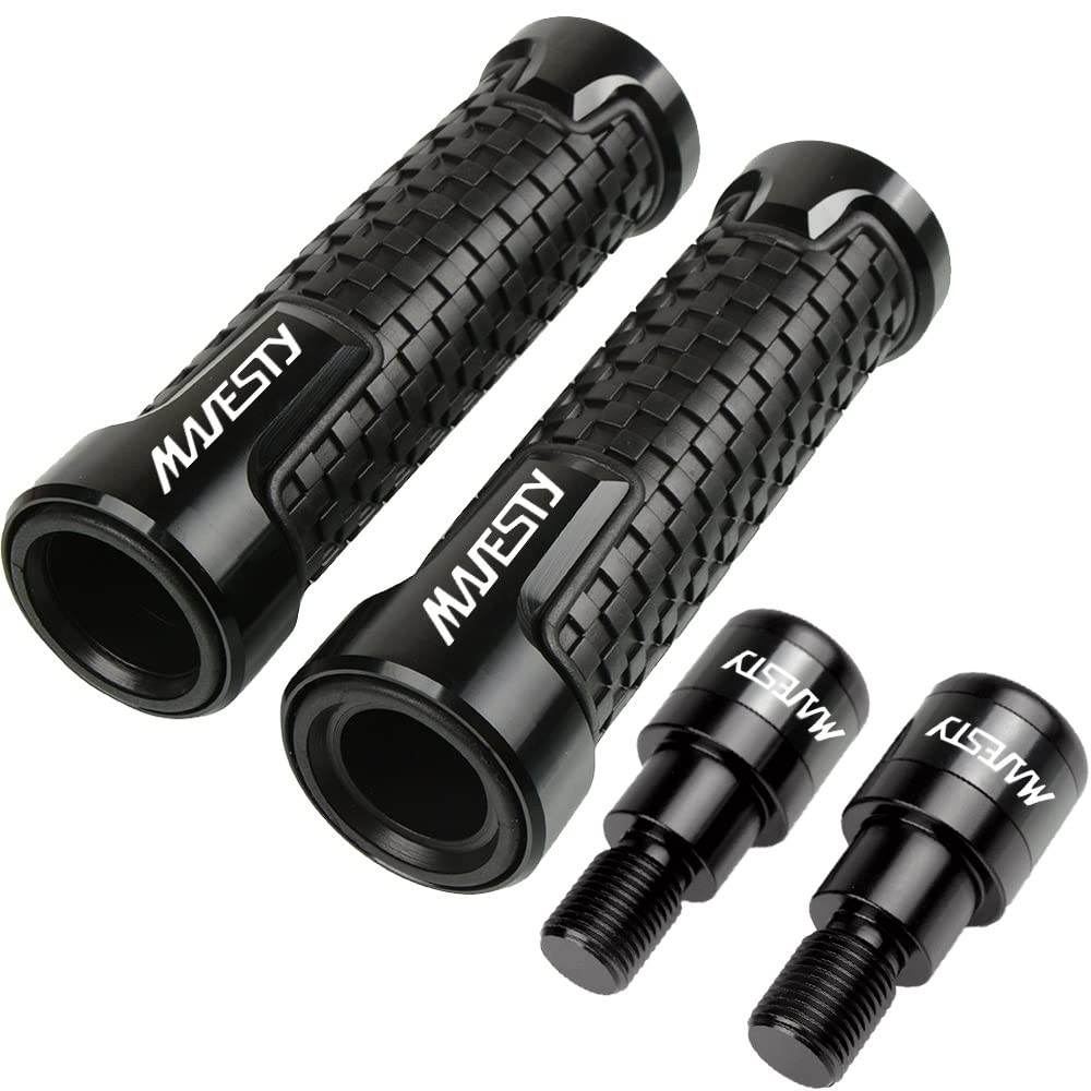 per Yamaha Majesty 400 Majesty400 2004-2011 Manopole per Manubrio Moto Manubrio Antiscivolo Tappo estremità Spina Accessori in Alluminio CNC Manubrio (Colore : Nero)