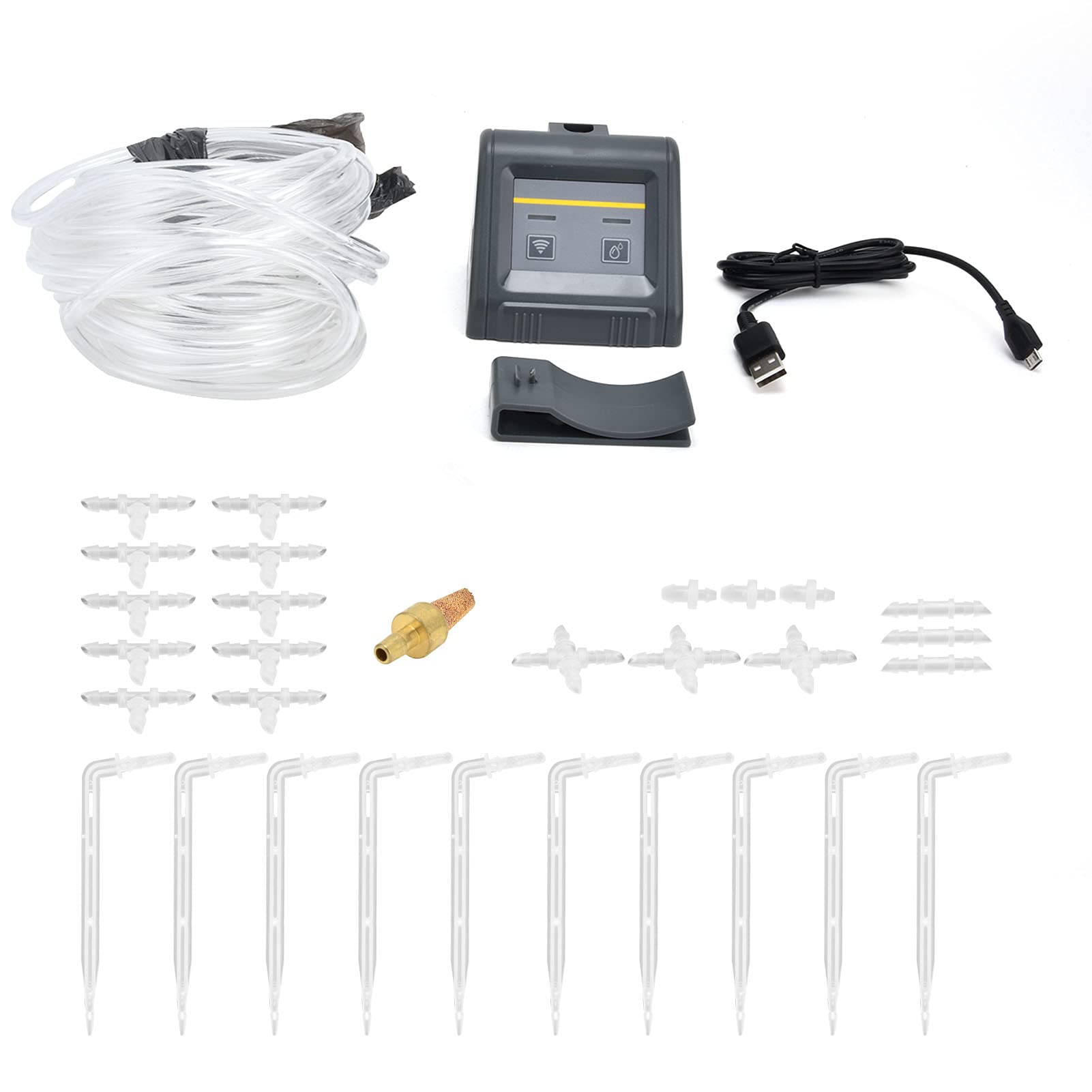 Cocoarm Kit di Irrigazione a Goccia Timer per Irrigazione Intelligente Timer per per PC 30 Litri all'ora Controllo App WiFi Modalità Manuale Automatica per Piante in Vaso da Giardino per Interni Ed