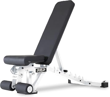 REP FID Foldable Weight Bench, Incline Decline Chair for Home Gym, Compact Portable Stationary Equipment, Heavy Duty Strength Training Platform, Adjustable Situp Dumbbell Workout Support, AB-3000