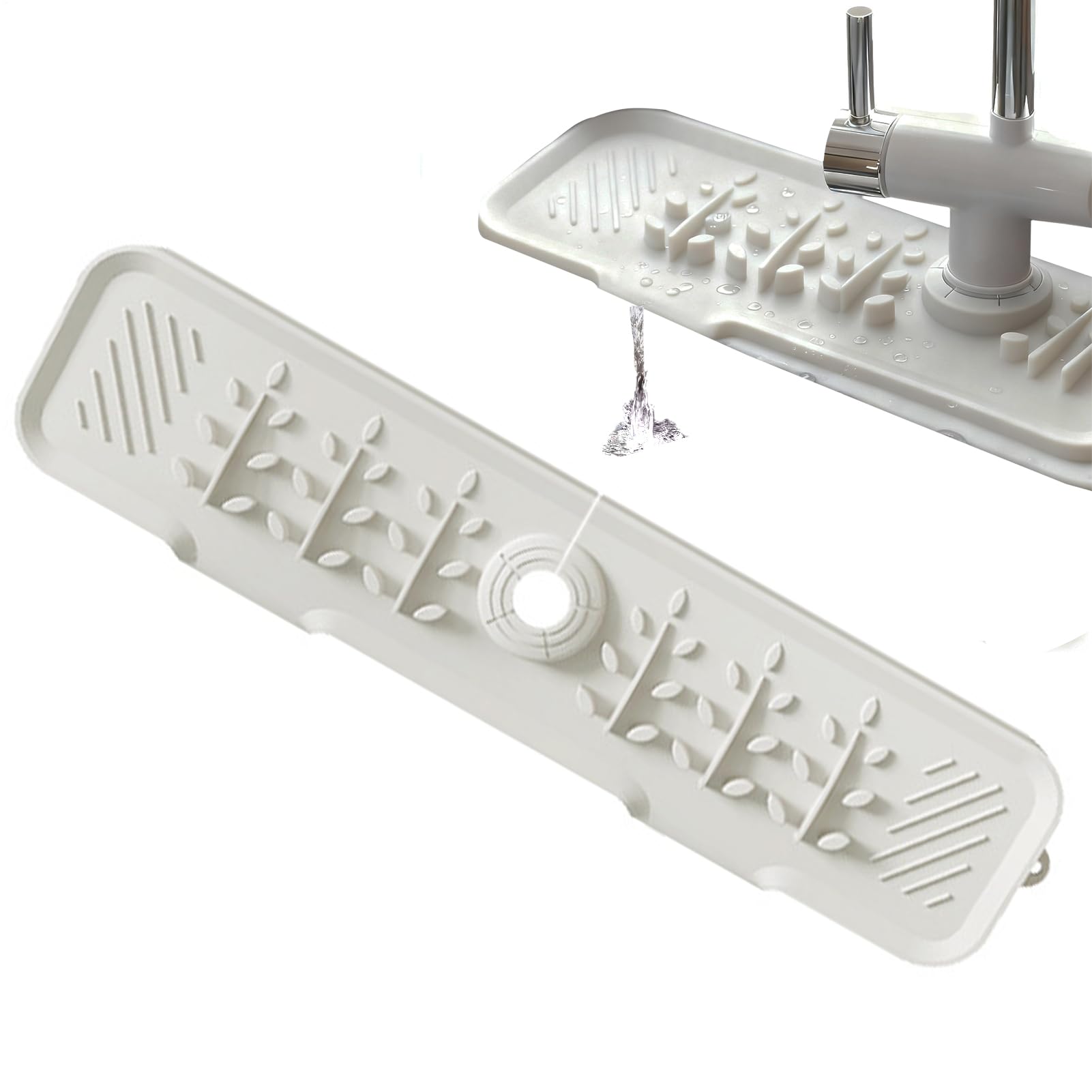 Alfombrilla para fregadero en silicona flexible duradera, bandeja protectora premium