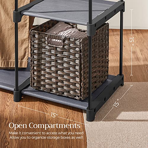 Image of SONGMICS Portable Closet, Freestanding Closet Organizer, Clothes Rack with Shelves, Hanging Rods, Storage Organizer, for Cloakroom, Bedroom, 44.1 x 16.9 x 65 Inches, Gray URYG024G02