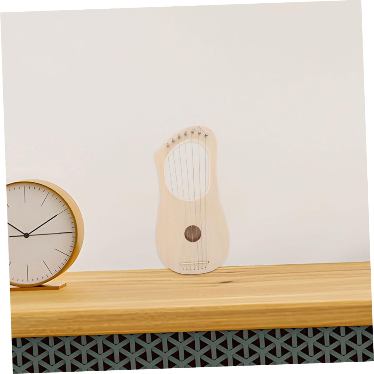 BESTonZON 7-saitige Holz Leierharfe zum Selbstbauen für Anfänger mit Metallbesaitung Vielseitiger Klang und Elegantes Design für Klassische und Moderne Kompositionen