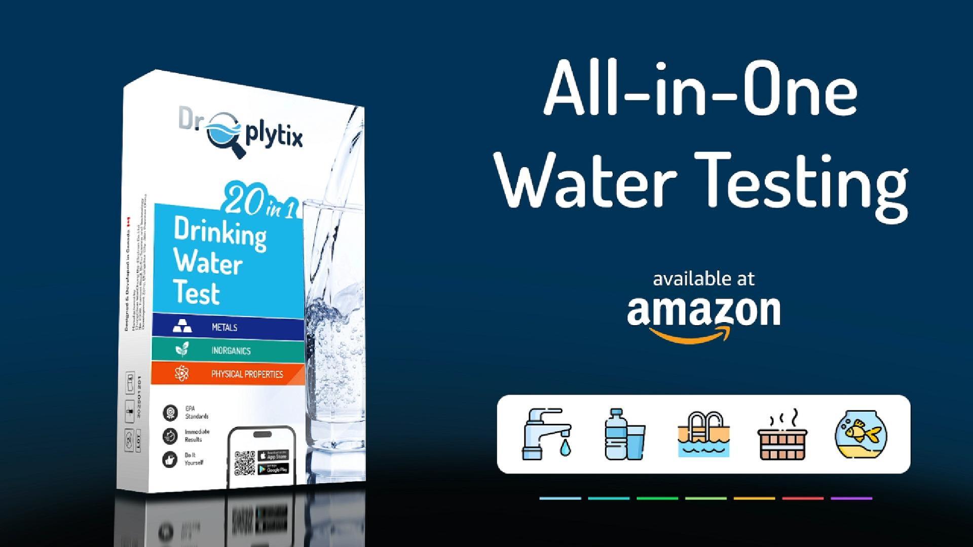 Image of 20-in-1 Drinking Water Test Kit with App, Digital Water Tester for Drinking Water, Home Water Test Kit, Well Water Testing Kit, Water Test Strips for Lead, Hardness, Chlorine, Nitrate & more