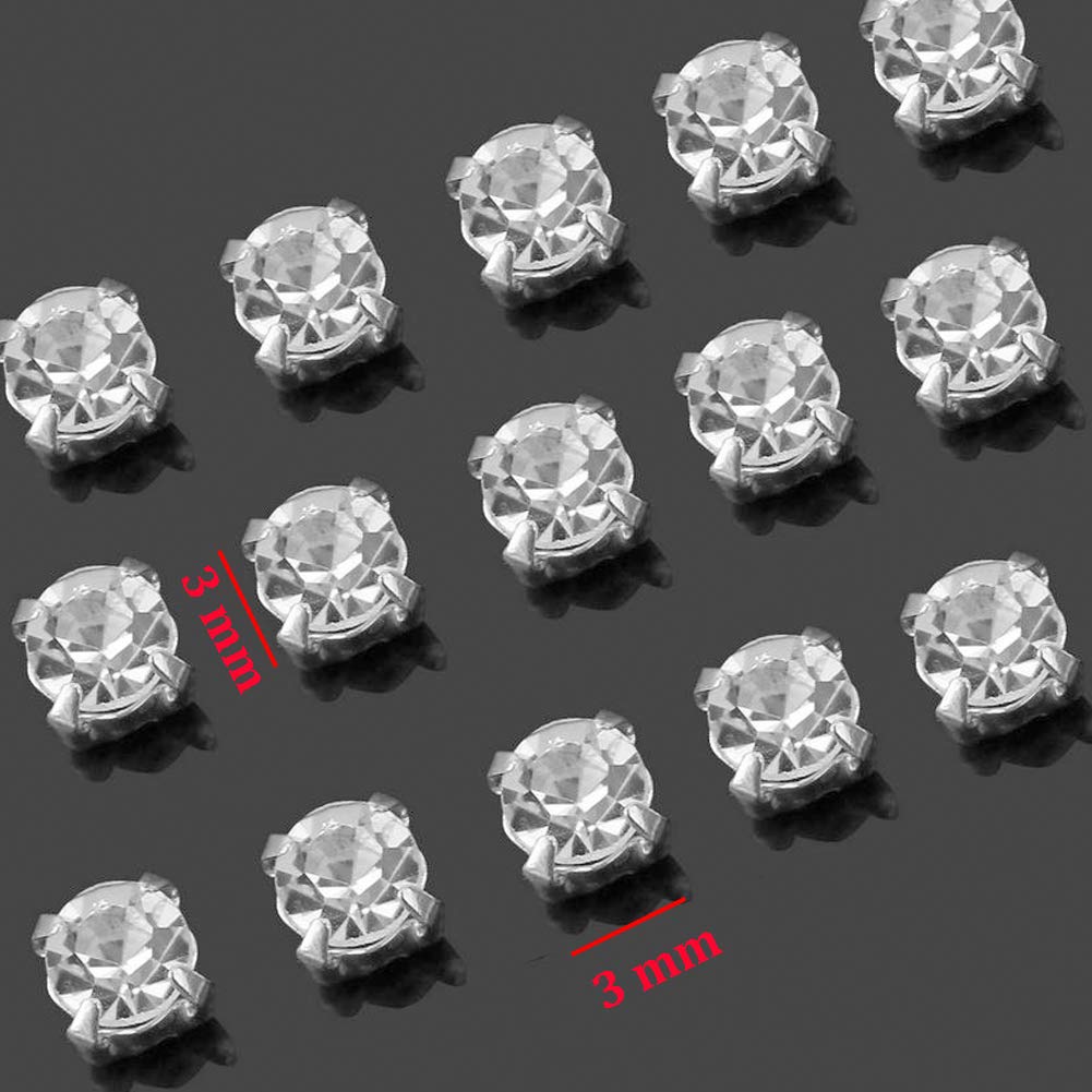 Amazon.com: Jyukan 1440 Pcs Sew on Crystals Glass Rhinestones