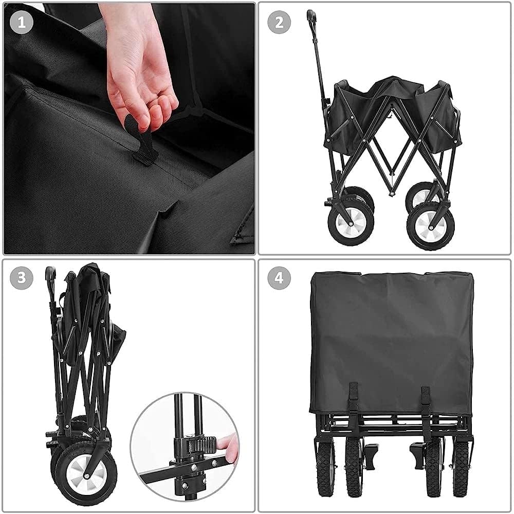 Carrello pieghevole da campeggio, per sport all'aria aperta, perfetto per giardinaggio, gite in spiaggia e avventure in famiglia