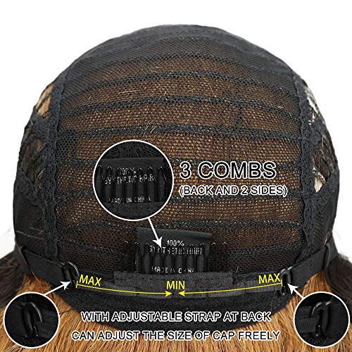 image for Joedir Lace Front Wigs Ombre Blonde 28'' Long Small Curly Wavy Synthet