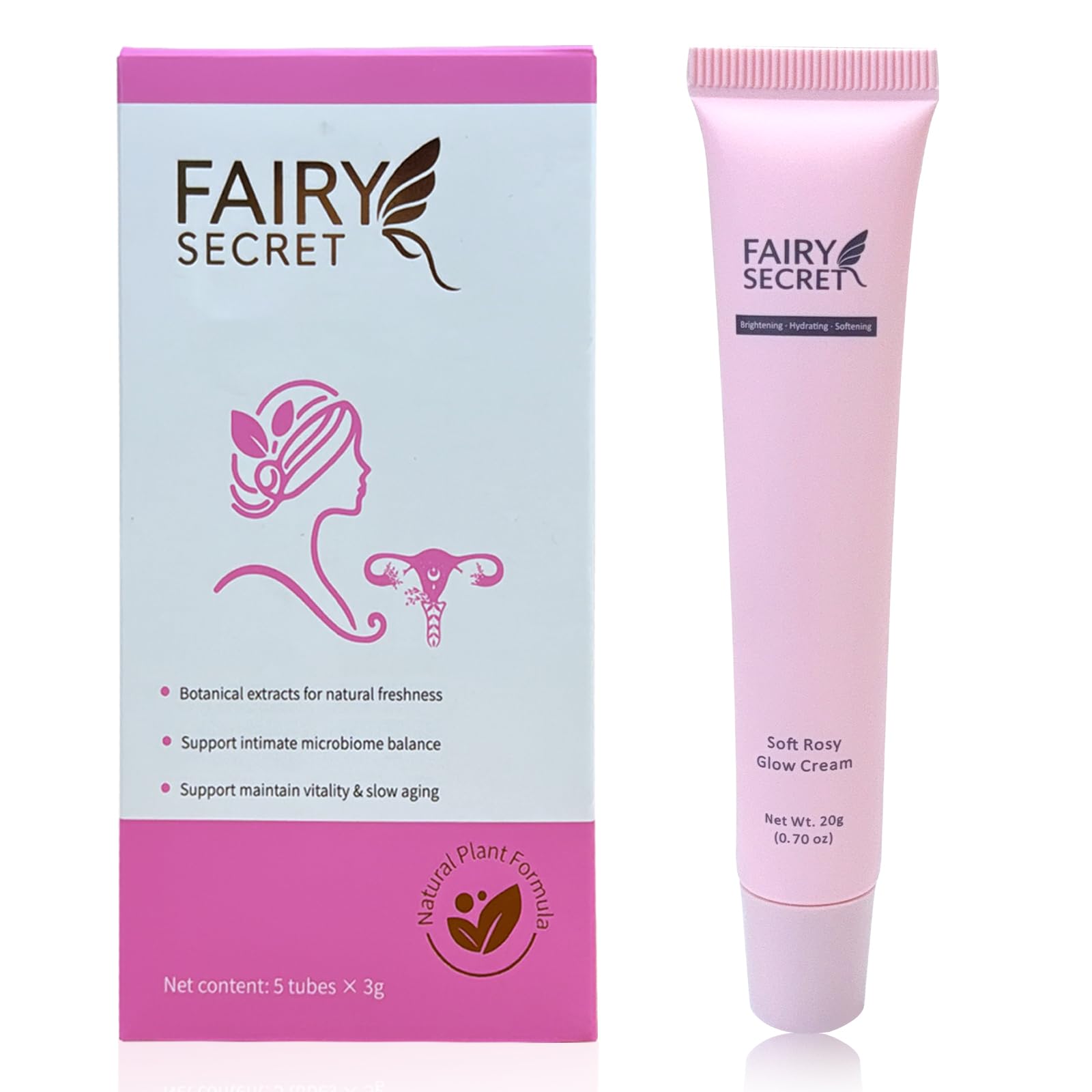 Intimate Care Duo: Vaginal Moisturizing Gel (Internal) & Instant Brightening Pink Cream (External). Long-Lasting, Hormone-Free, pH-Balanced for Women's Dryness.