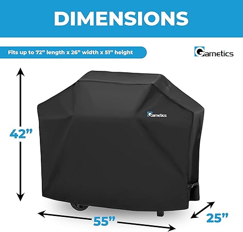 Miniatura 3 de Cubierta de parrilla para exteriores de 55 pulgadas  Cepillo de limpieza de parrilla incluido, cubierta de parrilla de gas impermeable resistente