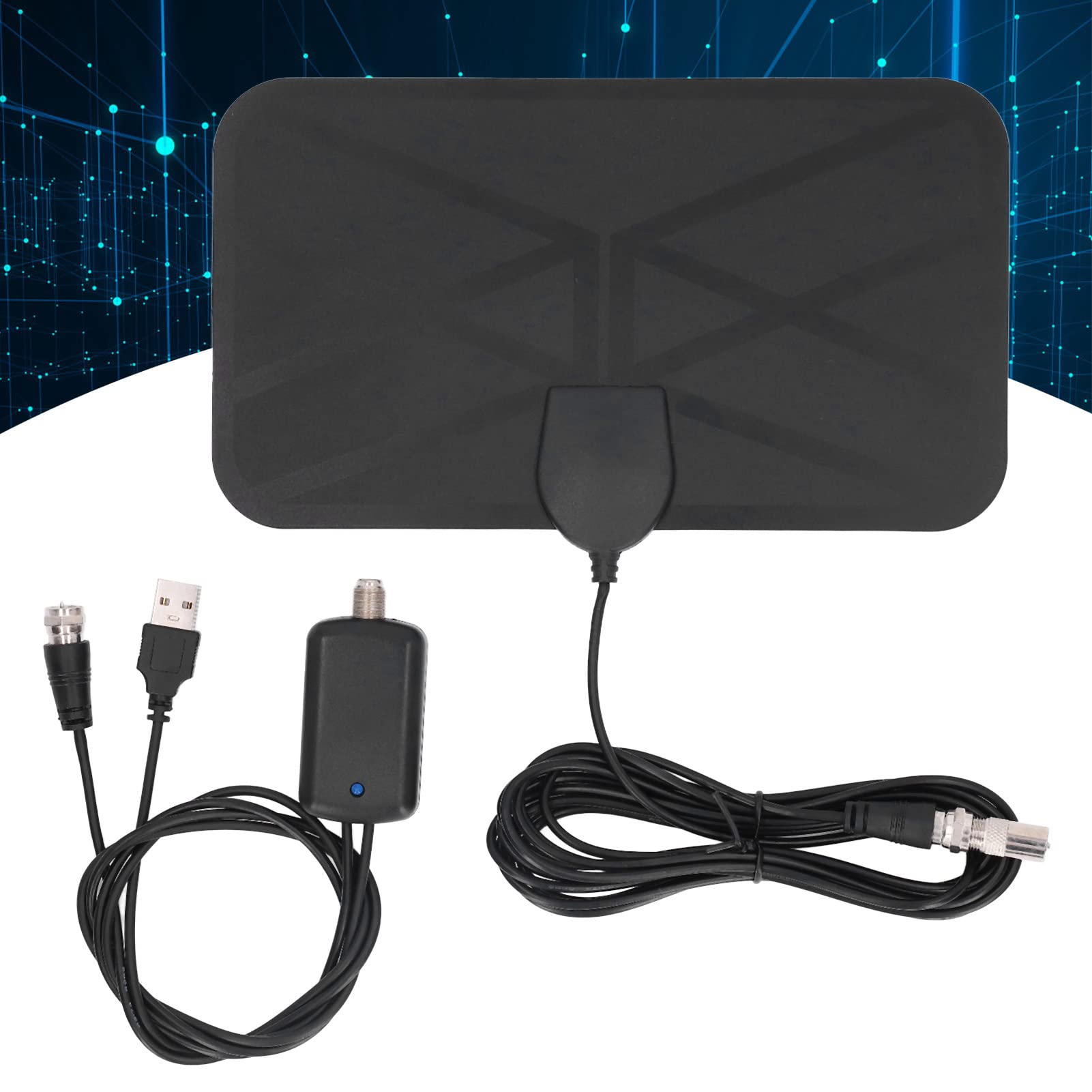 Wewnętrzna Telewizja Cyfrowa ze Wzmocnieniem Antena Telewizji Cyfrowej Wewnętrzna Antena Naziemna HD 4K 1080P Wzmocnienie 25DBI Mocowanie Samoprzylepne KJ 036 Antena Telewizyjna