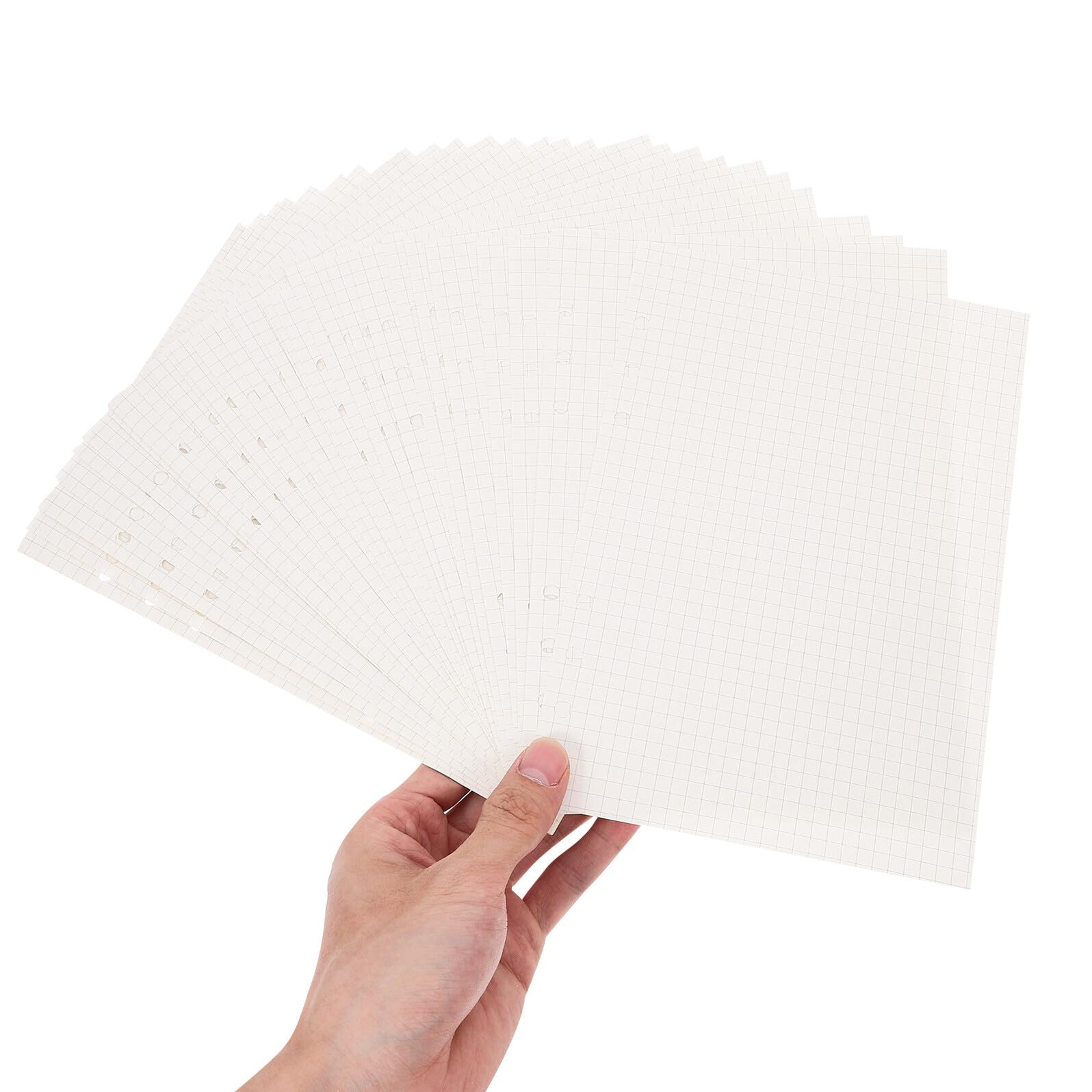 Nachfüllpapier A5 Kariert 6 Loch Einlagen für Ringordner – 225 Blatt Planer und Budgetpapier für Notizbücher und Kalender