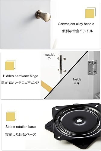 Miniatura 6 de Zapatero para entrada, armario de almacenamiento de zapatos, organizador de zapatos giratorio de 360 grados, estante estrecho moderno independiente