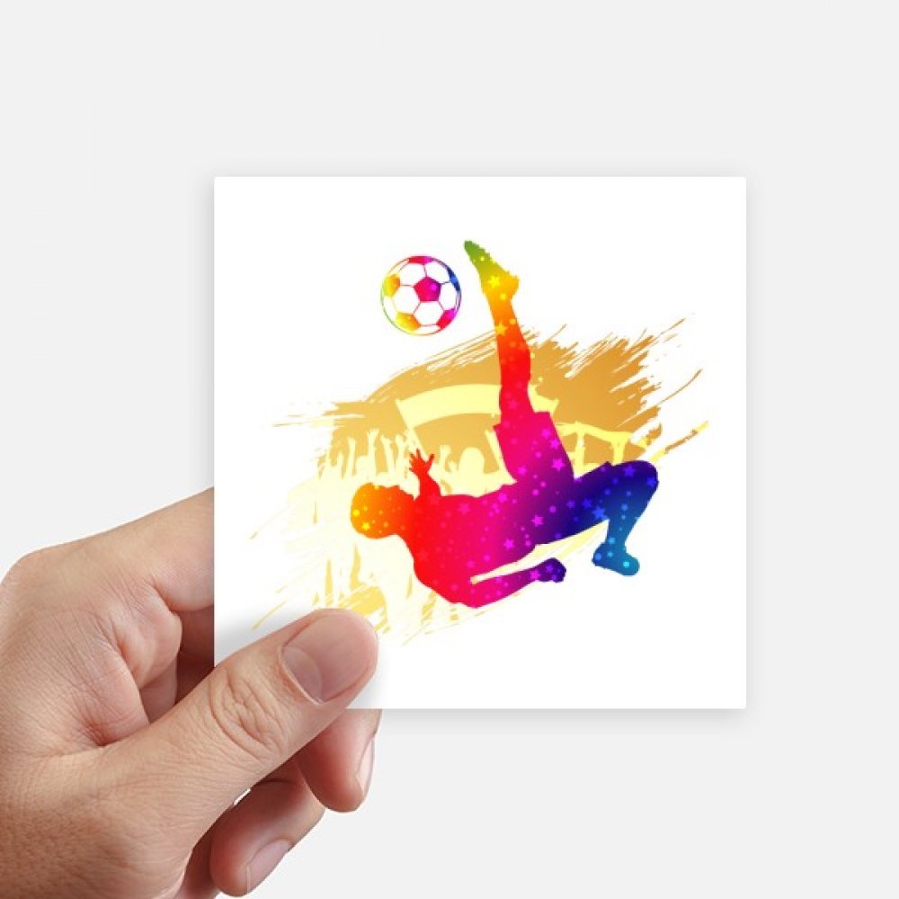 Sticker football multicolore de 10cm pour personnaliser une déco de chambre ado ou une valise