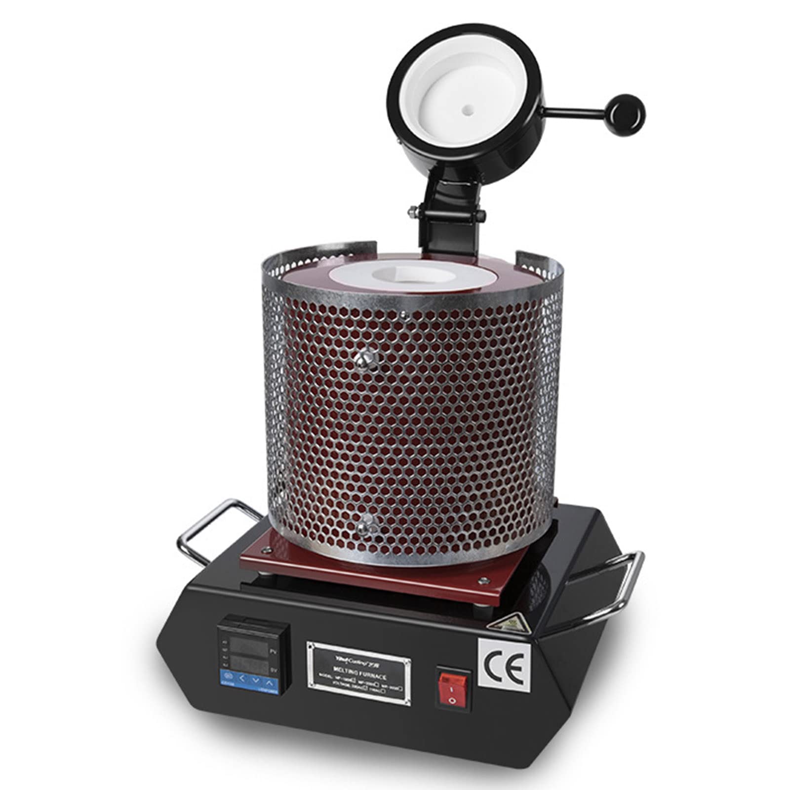 MITLOW Gold Melting Furnace, 1KG Automatic Melting Furnace Kiln, with Graphite Crucible, Pliers, Electric Digital Smelting Furnace for Gold, Silver, Copper, Aluminum, Tin