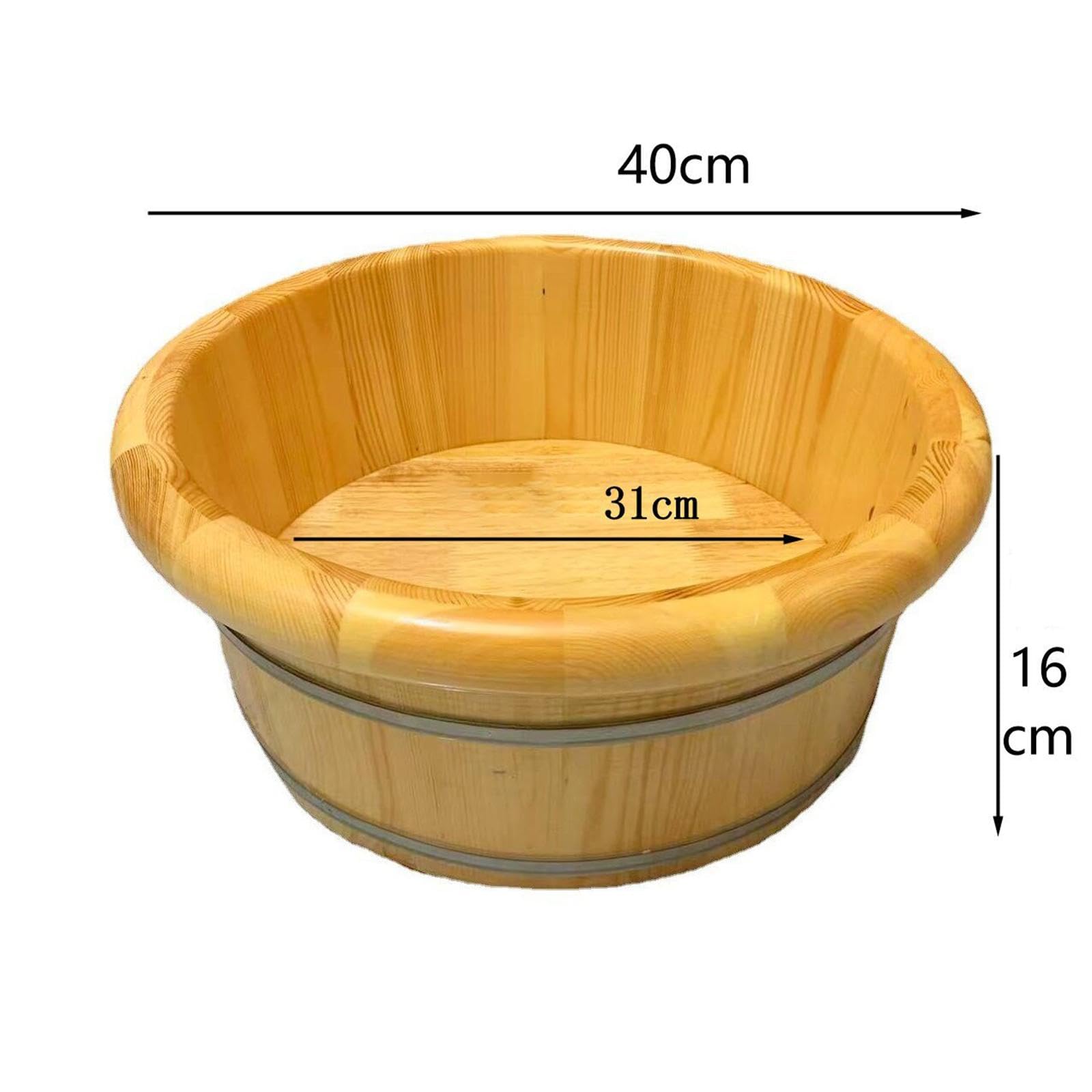 Holz-Fußbad, Fußbadewanne, Pediküre-Wanne, Bequeme Wäschewanne, Fußwaschbecken, Waschschüssel, Eimer für Outdoor-Reisesauna