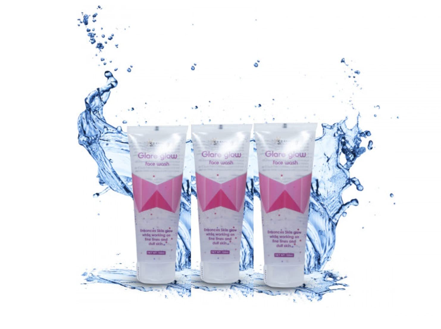 GLAREGLOW Glare Glow Face Wash for Skin Glow (100ml) Pack OF 3
