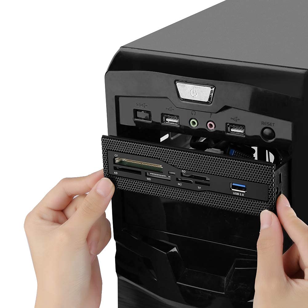 143 Lecteurs de Carte mémoire Interne, Lecteur de Carte Interne PC Port USB 3.0 pour M2 SD MS XD CF Carte TF Tableau de Bord Panneau Avant Capacité maximale jusqu'à 64G