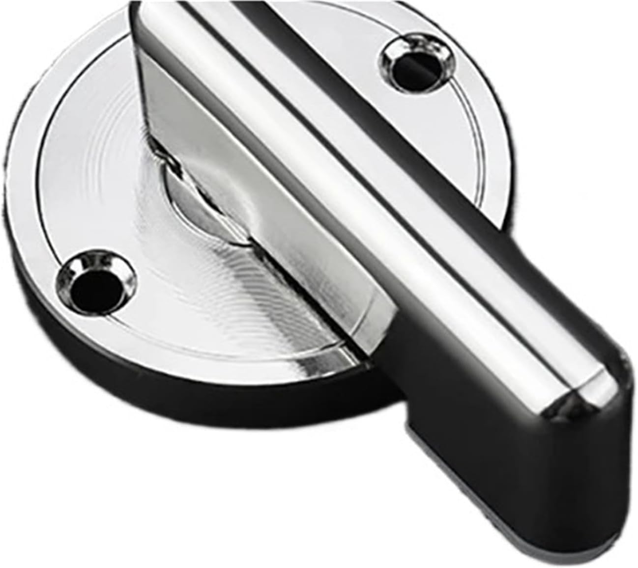 1PCS WC Toilet Indicator Door Lock Accessories Brushed Hardware Round Flat Stack Stainless Steel for Partition(Flat Door - 43mm)