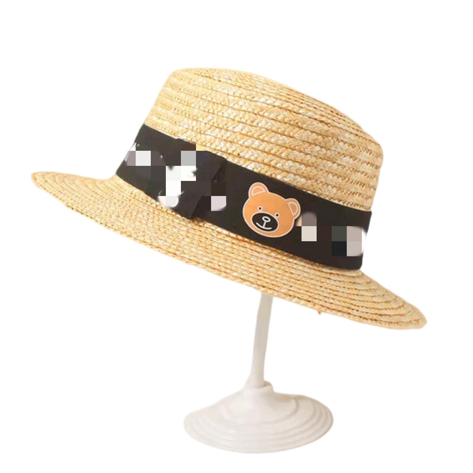 Sombrero de pescador de malla, sombrero de paja de verano, sombrero de playa de verano, protección solar, sombrero de fresa decoración de sol