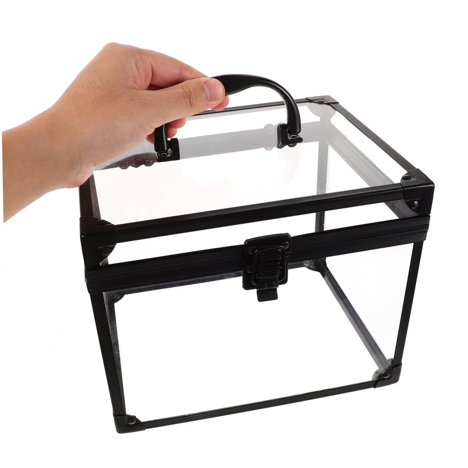 Healeved Reise-Make-up-Koffer Mit Abschließbarem Schmuck-Organizer Transparenter Aufbewahrungsbox Für Make-up Und Schmuck Praktisch Für Unterwegs Schminktisch-aufbewahrung Durchsichtige