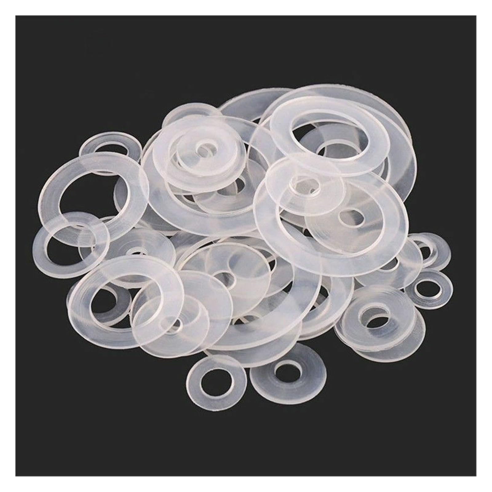30/50/100 stücke M3 M 3,5 M4 M4 M5 M6 M8 M10 M14 M16 M18 M20 Kunststoff nylon Flache Unterlegscheibe Flugzeug Spacer Isolierung Dichtung Ring for Schraube(M20x30x1mm,100Pcs)
